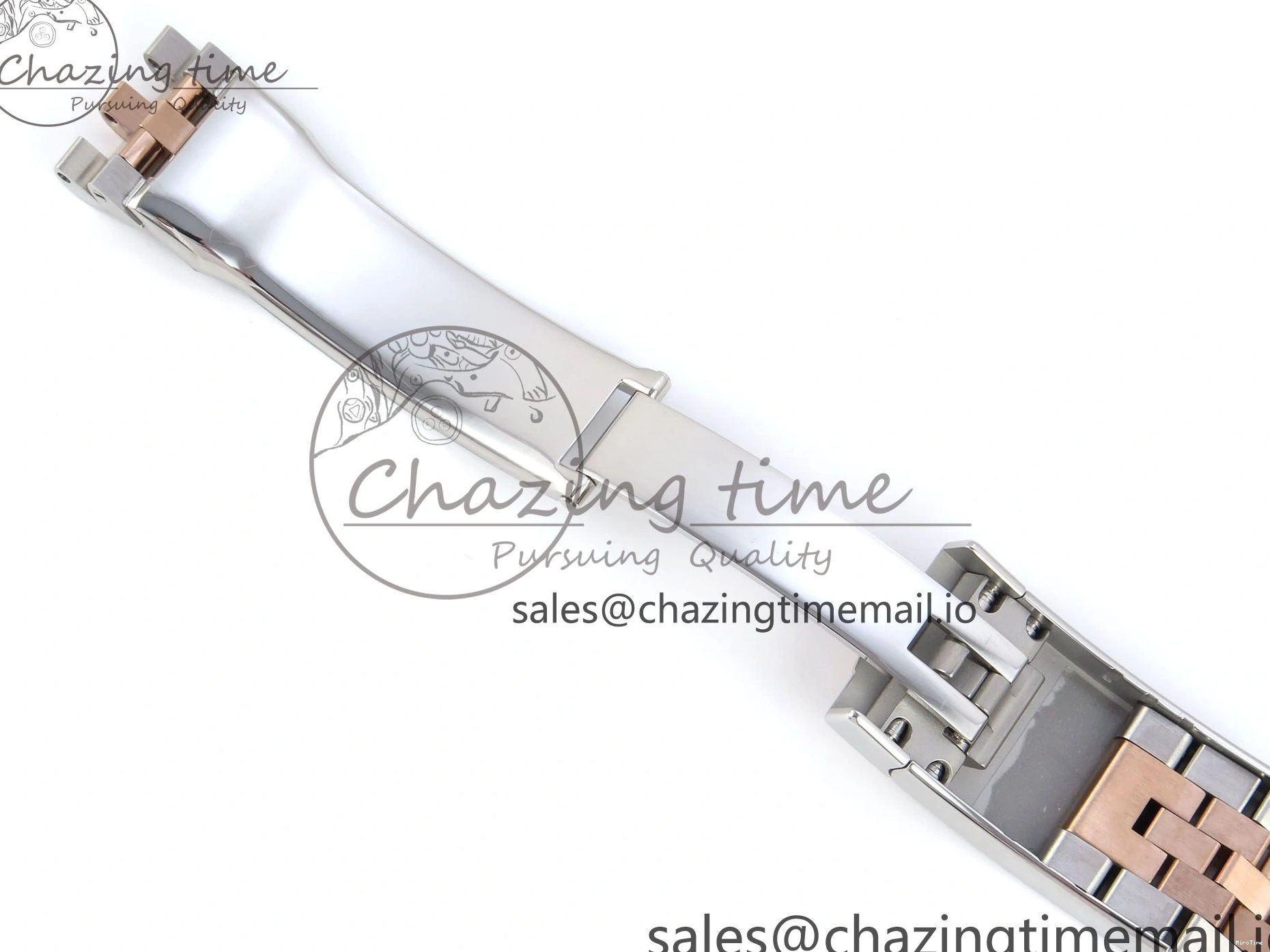 MiroTime 0204 SmoothTexture DateJust 36 126231 EWEF Best Edition Brown Dial Stick Marker on SS RG Jubilee Bracelet A 592